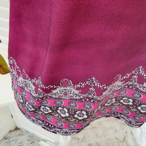 ATHLETA PAISLEY PINK/PURPLE TANK WITH BRALET SIZE MED - Picture 5 of 8